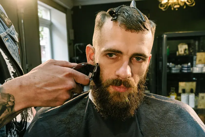 Close-up of professional clippers at work